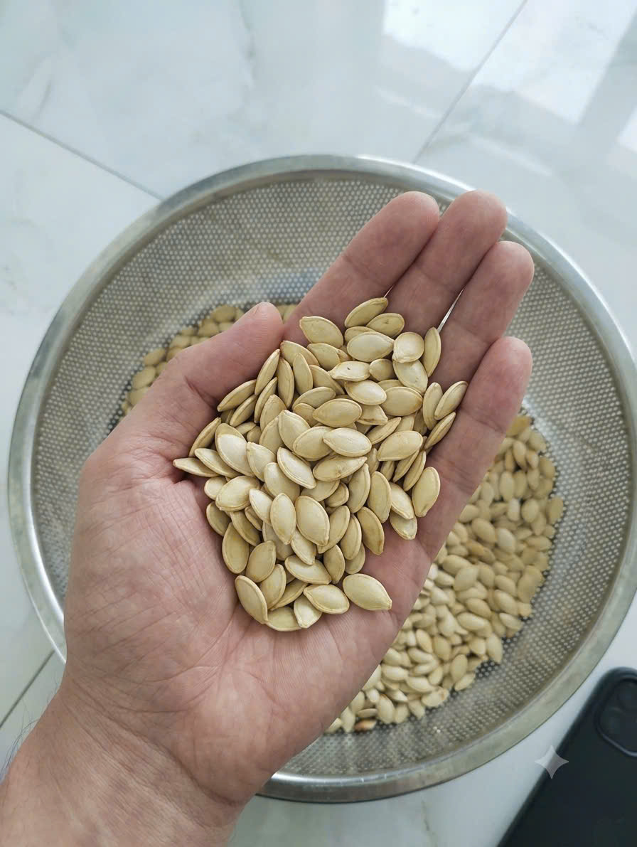 Bát hạt bí rang mộc thơm ngon